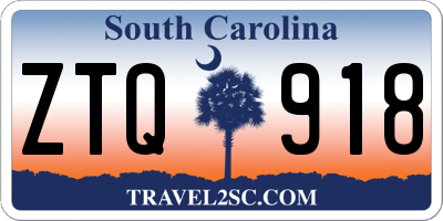 SC license plate ZTQ918