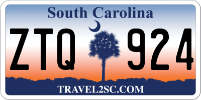 SC license plate ZTQ924