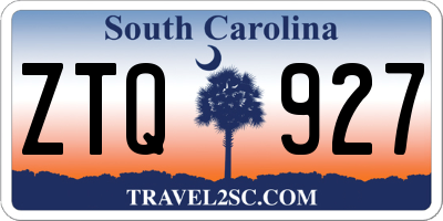 SC license plate ZTQ927