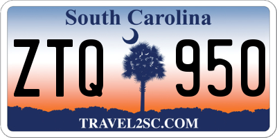 SC license plate ZTQ950