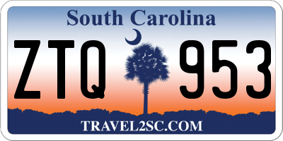 SC license plate ZTQ953