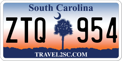 SC license plate ZTQ954