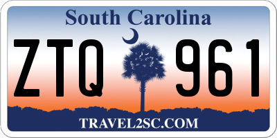 SC license plate ZTQ961