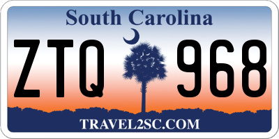 SC license plate ZTQ968