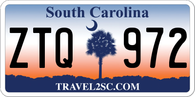 SC license plate ZTQ972