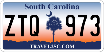 SC license plate ZTQ973