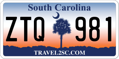 SC license plate ZTQ981