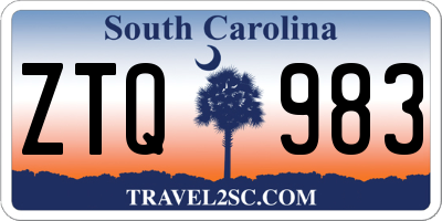 SC license plate ZTQ983