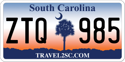 SC license plate ZTQ985