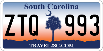 SC license plate ZTQ993