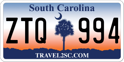 SC license plate ZTQ994