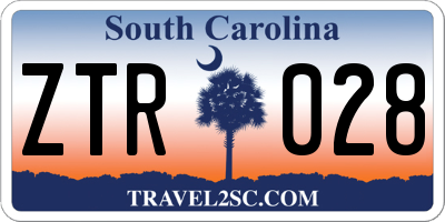 SC license plate ZTR028