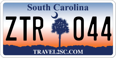 SC license plate ZTR044