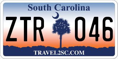 SC license plate ZTR046