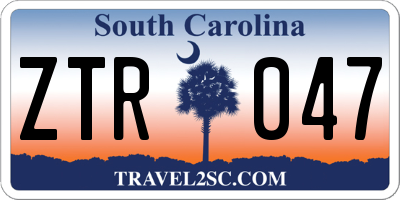 SC license plate ZTR047