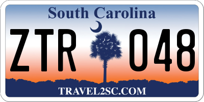 SC license plate ZTR048
