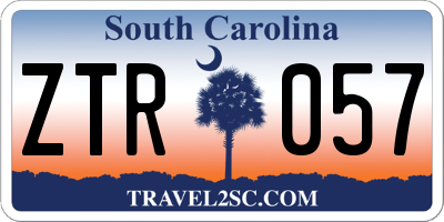 SC license plate ZTR057