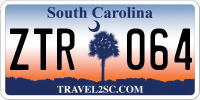 SC license plate ZTR064