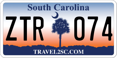 SC license plate ZTR074