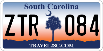 SC license plate ZTR084