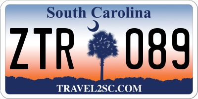 SC license plate ZTR089