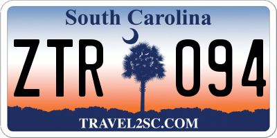 SC license plate ZTR094