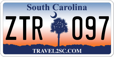 SC license plate ZTR097
