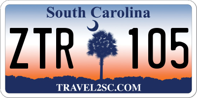 SC license plate ZTR105