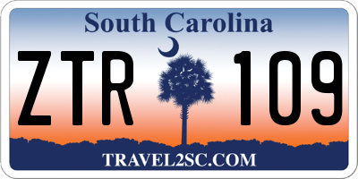 SC license plate ZTR109