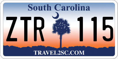 SC license plate ZTR115