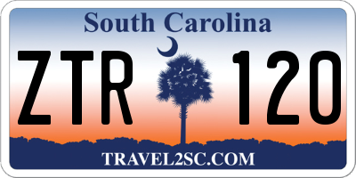 SC license plate ZTR120