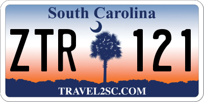 SC license plate ZTR121