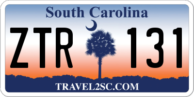 SC license plate ZTR131