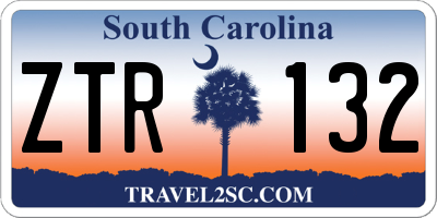 SC license plate ZTR132
