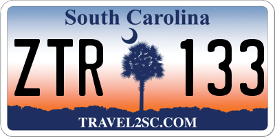 SC license plate ZTR133