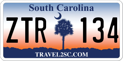 SC license plate ZTR134