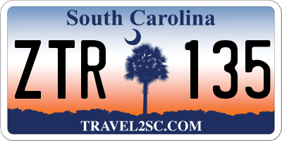 SC license plate ZTR135