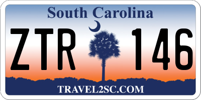 SC license plate ZTR146