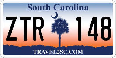 SC license plate ZTR148
