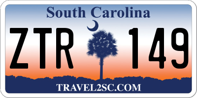SC license plate ZTR149