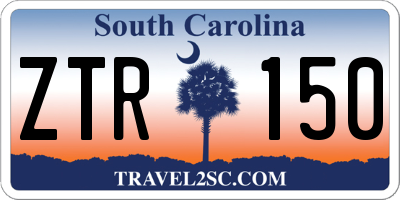 SC license plate ZTR150