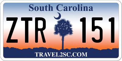 SC license plate ZTR151