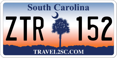 SC license plate ZTR152