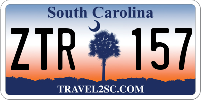 SC license plate ZTR157