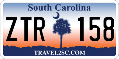 SC license plate ZTR158