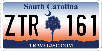 SC license plate ZTR161