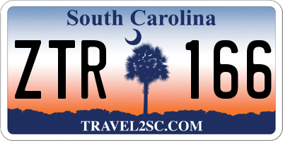 SC license plate ZTR166
