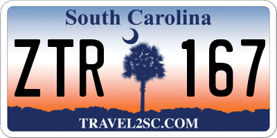 SC license plate ZTR167