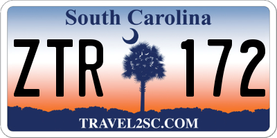 SC license plate ZTR172