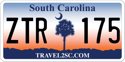 SC license plate ZTR175